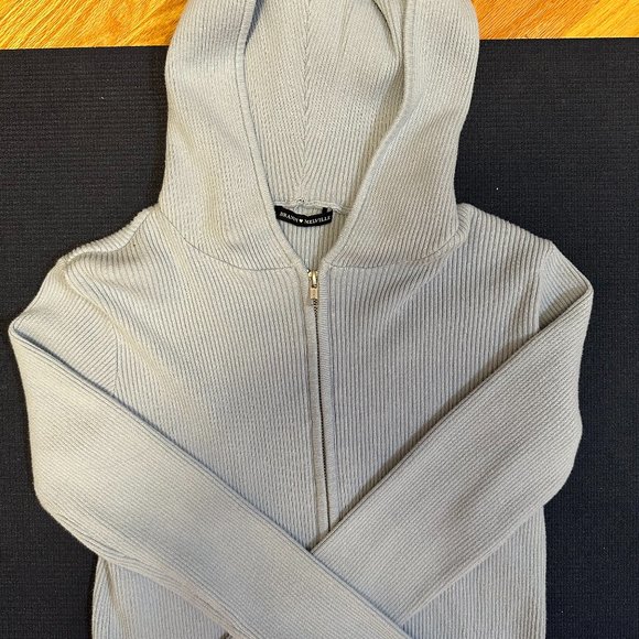 Brandy Melville Tops Brandy Melville Zip Up Hoodie In Powder Blue